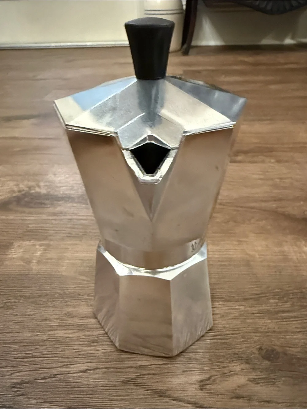 Bialetti Moka Express Stovetop Coffee Maker - Silver with Black Handle